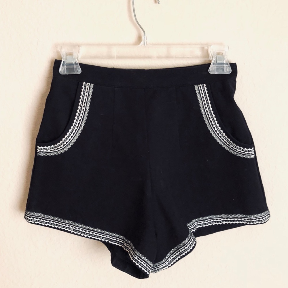 Lovers+Friends black high rise shorts, size XS